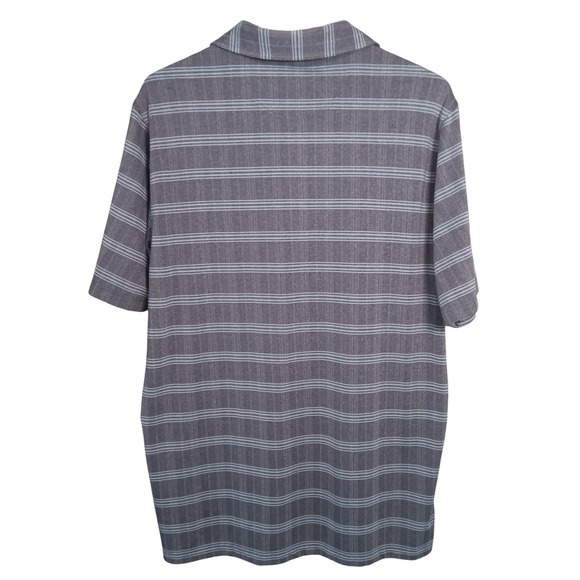 Bobby Jones X-H2O Performance Golf Polo Shirt L Hammock Creek Logo Blue Striped - Picture 7 of 10